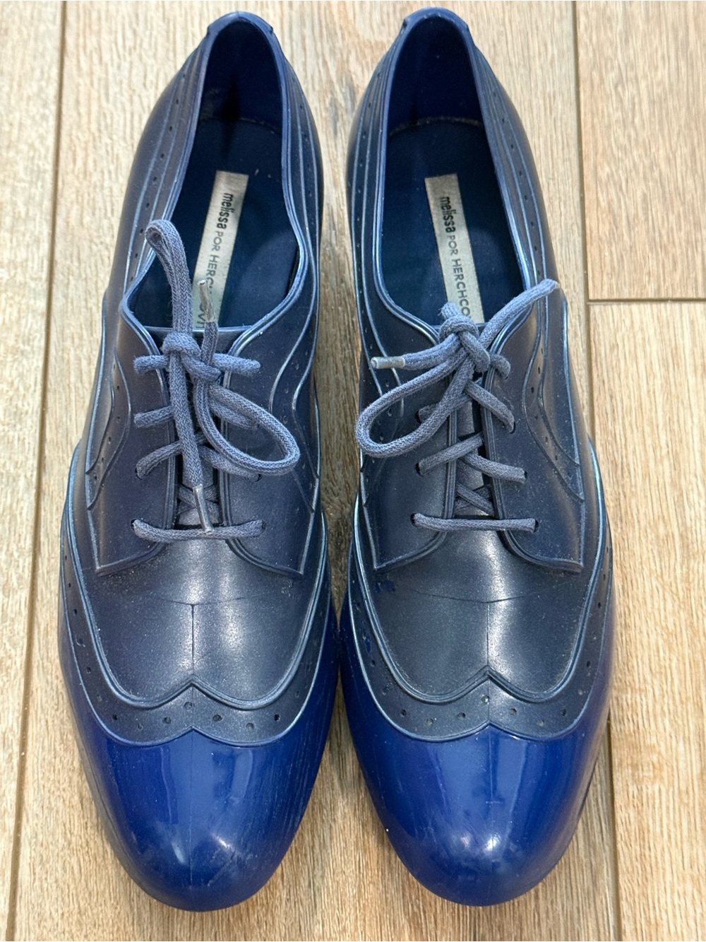Melissa and Alexandre Herchcovitch Limited Black Oxford Rubber Shoes EUC